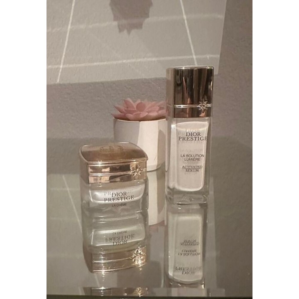 Dior Prestige duo. Dior Prestige La Creme & La Solution Lumiere total msrp $720